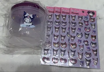 해피 복권 산리오 D상 캐니스터 쿠로미 씰 4장 세트