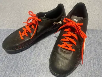 푸마 스파이크 슈즈 블랙/오렌지 25.0cm