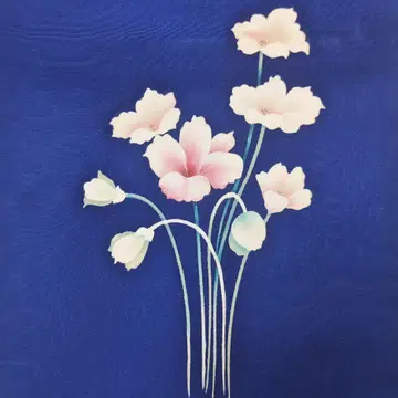 972 수제 오비 시오제 오비 나고야 오비 화이트 작은 꽃