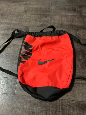 나이키 드로우 스트링 백 레드/블랙