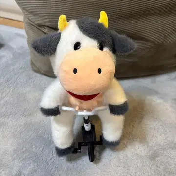 소 봉제 인형 자전거 타기 약 30cm