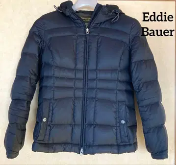 [ Eddie Bauer ] 후드 부착 블랙 다운 자켓