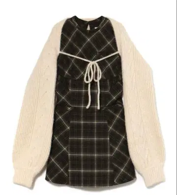 앤드마리 Mimi 체크 세트 미니 드레스 ANDMARY