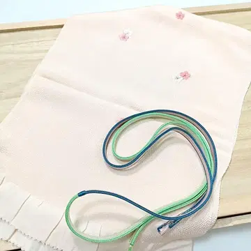 12 허리띠 오비 장식 천 세트 핑크 꽃무늬