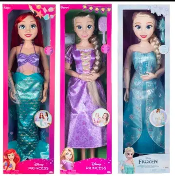 디즈니 프린세스와 겨울왕국 엘사의 플레이 데이트 인형 약 81cm 아리엘