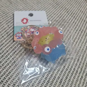 산리오 미야쿠미야쿠  입체 클리어 폼폼푸딩 키링