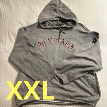 PHAT FARM 그레이 후드 부착 후드티