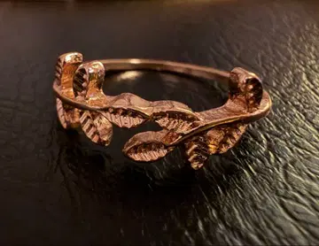 아쉬페 프랑스 골드 컬러 리프 잎 모티브 반지 21.5호