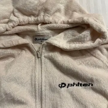 phiten 플리스 보아 풀 지퍼 후디 M 아이보리