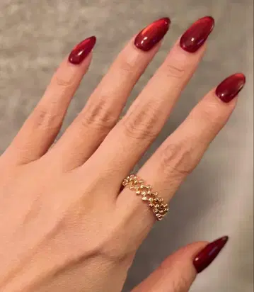 아쉬페프랑스 골드 체인 모양 반지 2개 세트 15호