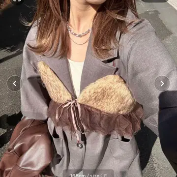 CIAOPANIC 퍼 튤 뷔스티에