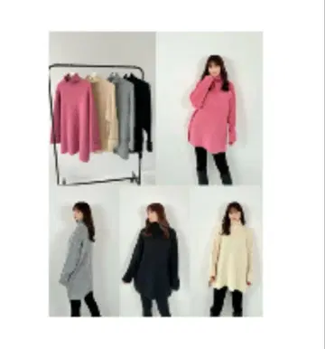 mocoa's 헐렁한 튜닉 니트 핑크