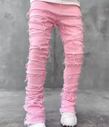 핑크 Valavasas풍 플레어 데님