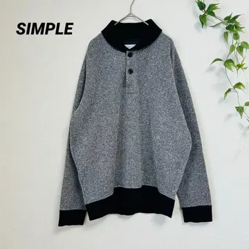 새상품급 SIMPLE LIFE 헤링본 무늬 풀오버 [ L ] 레나운