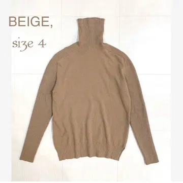BEIGE, 울 캐시미어 혼방 터틀넥 니트