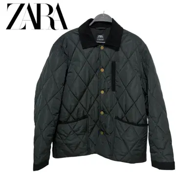 ZARA 블랙 퀼팅 자켓 아우터 블랙 코듀로이 자라멘