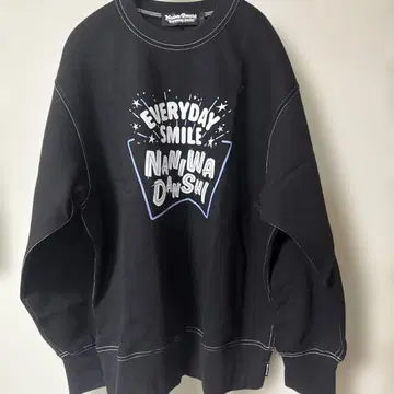 나니와단시 GU 콜라보 맨투맨 풀오버 블랙 L 사이즈