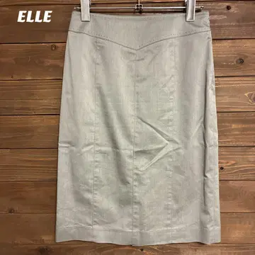[ 엘르 ] ELLE 그레이 미디 스커트 오피스 캐주얼 S