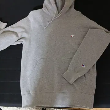 Champion 그레이 후드 부착 후드티 L 사이즈