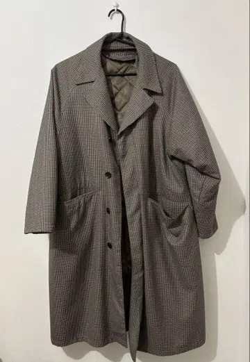 [ HARE ] 라이너 포함 빅 체스터 코트 M 하운드투스 체크 패턴