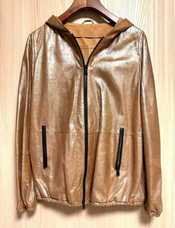 새상품급 브루넬로쿠치넬리 가죽 후드티 38 이탈리아제