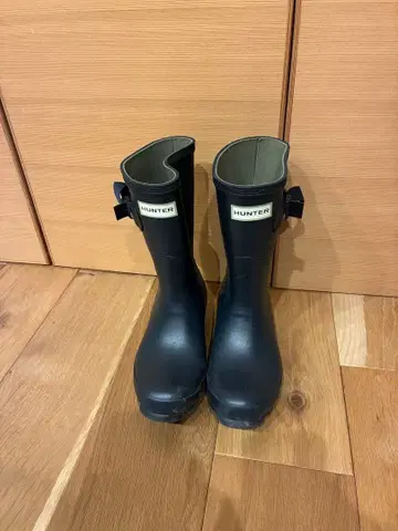 HUNTER 블랙 장화 23.5cm 버클 포함