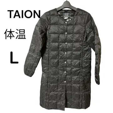 새상품급 TAION 블랙 롱 다운 자켓 L 수납 봉투 포함 체온