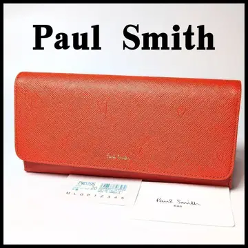 새상품 폴스미스 장지갑 스미시 하트 2 코랄 Paul Smith