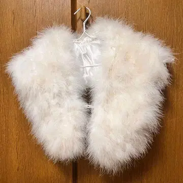 화이트 퍼 숄 후리소데