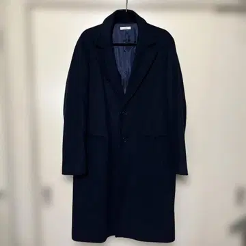 [ 시착만 한 상품 미사용 새상품 ] 네이비 체스터 코트