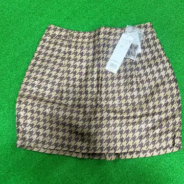 하운드 투스 패턴 여성용 스커트