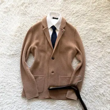 [새상품급] LARDINI 카멜 캐시미어 100% 자켓 사이즈 M