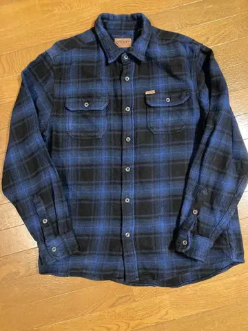 ORVIS 옴브레 체크 긴팔 헤비 플란넬 체크 셔츠 L 사이즈 오비스