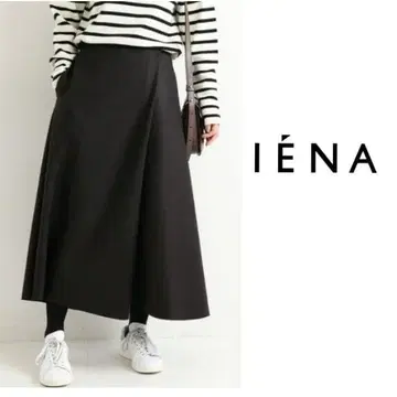 IENA*하드 압축 플레어 스커트 다크 브라운