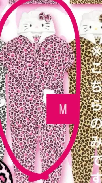 헬로키티 레오파드 무늬 룸웨어 M