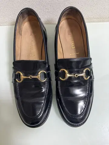 PASCUCCI 비트 로퍼 블랙 이탈리아 가죽 24cm