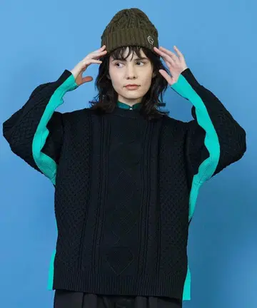 플라보아 아란 네온 니트 FRAPBOIS 스웨터