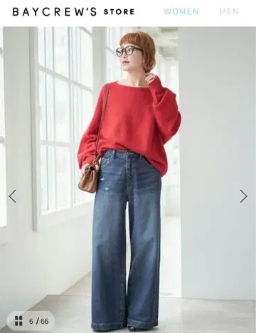 미사용 새상품 5 1/2 BAGGY DENIM 사이즈 27 블루