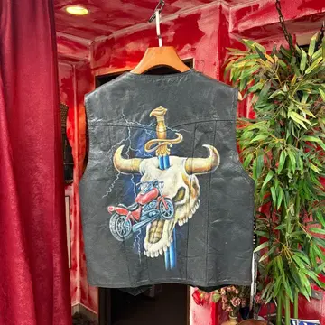 vintage leather vest