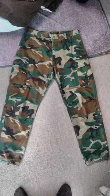 카모플라쥬 카고 팬츠 미군 불하품