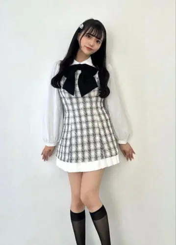 evelyn 트위드 리본 op