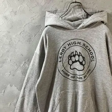 GILDAN 헤비 블렌드 빅 프린트 후드티 멜란지 그레이 M IW9