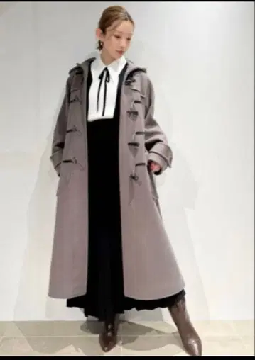 스나이델 Sustainable 롱 더플 코트 모카