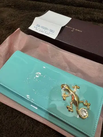 FRUTTI DI BOSCO 민트 그린 장지갑 도마뱀