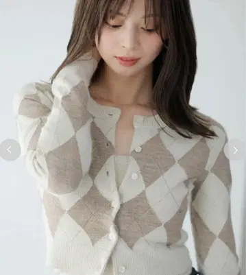 [ SNIDEL ] 아가일 니트 앙상블