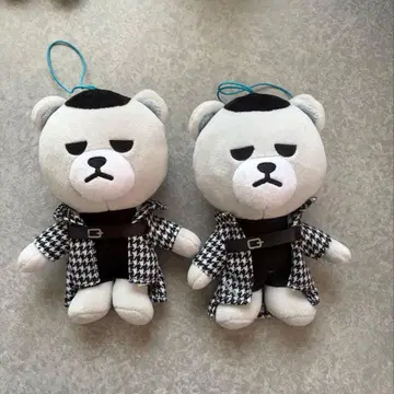 곰 봉제 인형 마스코트 스트랩 포함 V.I