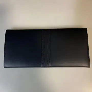 블랙 가죽 스트라이프 디자인 장지갑