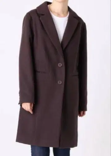 GYDA 베이직 체스터 코트 롱 코트 브라운