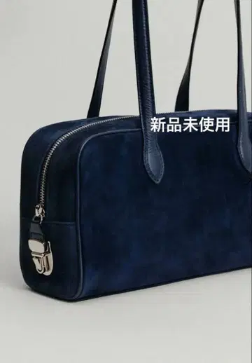 투티에 TOUT Y EST 로케 백 네이비 스웨이드 미사용 새상품 스몰