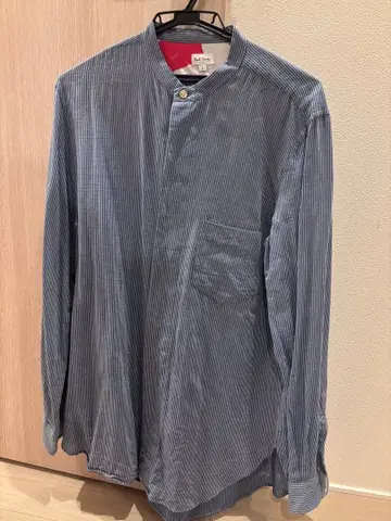 Paul Smith 스트라이프 밴드 카라 셔츠 L 사이즈